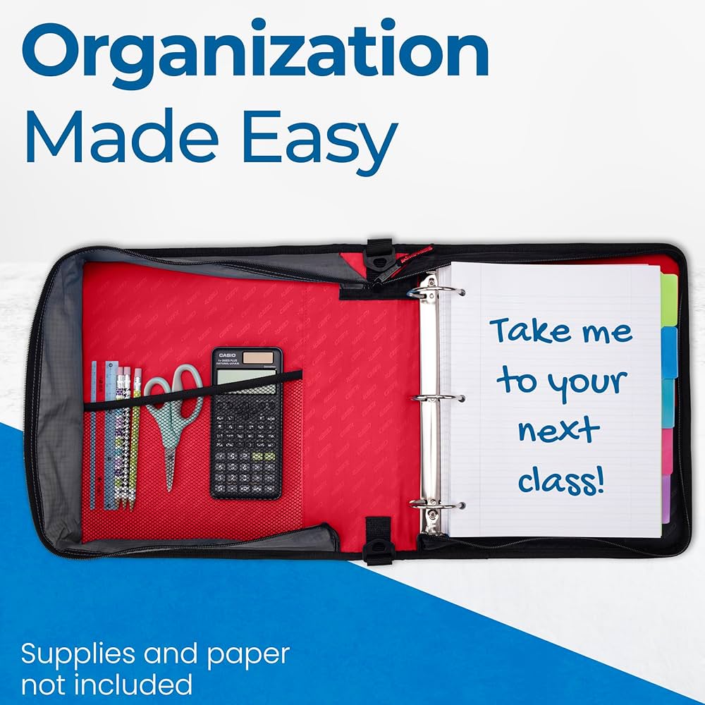 Amazon.com : Case-it Classic Zipper Binder | 2-Inch O-Rings